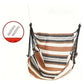 Colorful Striped Hammock Chair with Ropes and Storage Bag - Brown Stripes