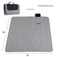 Waterproof Foldable Picnic Blanket with Handle - 2x2m Thin white strip