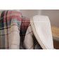 Double-Sided Geometric & Plush Throw Blanket - Warm 70x100cm Multi-Use Wrap(Red checkered/reverse white)