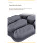 Brown 6-hole silicone baking mold, perforated loaf pan 37.5 cm x 24.5 cm, suitable for bread and cakes (sold in sets of 2)