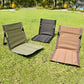 Portable Folding Beach Chair - Reclining Outdoor Seat 68x39.5x40.5cm with Carry Bag in brown