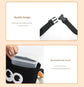 White Cute Cartoon Car Trash Bin with Adjustable Strap - Water-Repellent Corduroy (19x24cm)