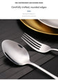 6-Piece Portable Stainless Steel Cutlery Set with Plate and Bag - Gold, Great for Camping and Travel (Steak Knife)
