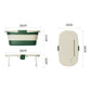 Foldable Picnic Basket with Tray - 16.5L Capacity, White Gray, Perfect for Camping and Outdoor Gatherings