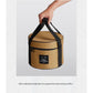 Portable Outdoor Kitchen Utensil Organizer,Waterproof Camping Cookware Storage Bag, Khaki-Size M