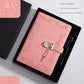 Heart Lock Diary with Key - Vintage Style Journal, Pink PU Leather, Secure and Elegant