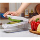 18-Piece Multi-Function Vegetable Chopper, Rotary Grater, Spiralizer and Slicer for Home Kitchen (Black and white)