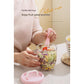 Purple Double Layer Salad Cup with Fork - Leak-proof Fruit Container, Drain Design, Portable Oatmeal and Picnic Jar