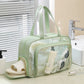 Waterproof beach bag with wet and dry separation, gym and swim storage bag, toiletries and cosmetic bag for swimsuits and goggles (Gray has shoe compartment)