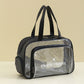 Waterproof beach bag with wet and dry separation, gym and swim storage bag, toiletries and cosmetic bag for swimsuits and goggles (Black has shoe compartment)