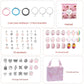 Unicorn DIY Beaded Bracelet Kit for Kids - Pink Crystal Beads and Charms Jewelry Set with Gift Box