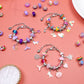 Unicorn DIY Beaded Bracelet Kit for Kids - Blue Crystal Beads and Charms Jewelry Set with Gift Box