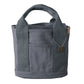 Dark gray Canvas Lunch Tote Bag - Stylish Handbag with Multiple Compartments for Women