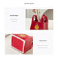 Red Ceramic Desktop Organizer - Cute Hand Shaped Pencil Holder and Makeup Brush Storage for Home and Office