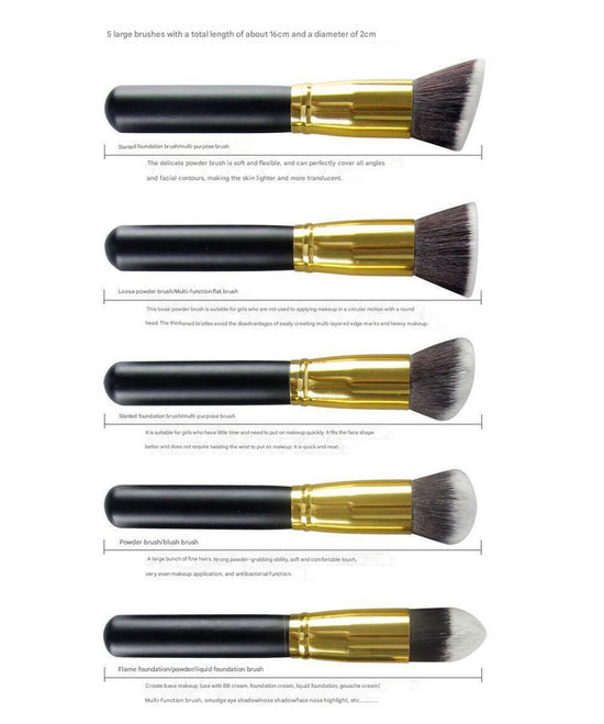 10-Piece Pink silver Makeup Brush Set - Large and Small Brushes for Professional Beauty Application