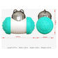 Pet Tumbler Treat Dispenser Ball��Interactive Feeding Toy for Dogs and Cats(Blue and White)