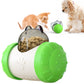 Pet Tumbler Treat Dispenser Ball��Interactive Feeding Toy for Dogs and Cats(Green and white)