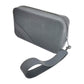 Grey Silicone Zipper Storage Pouch - Stylish Multi-Purpose Organizer with Wrist Strap
