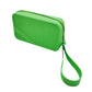 Grass green Silicone Zipper Storage Pouch - Stylish Multi-Purpose Organizer with Wrist Strap