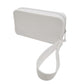 White Silicone Zipper Storage Pouch - Stylish Multi-Purpose Organizer with Wrist Strap