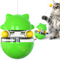 Cat Teaser Cup Toy, Interactive Treat Dispensing Ball with Wand (Green)