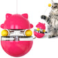 Cat Teaser Cup Toy, Interactive Treat Dispensing Ball with Wand (Red)