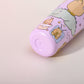 304 Stainless Steel Insulated Tumbler,Cartoon Design Portable Straw Cup for Home and Office(Lotus color)