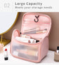 PVC Transparent Cosmetic Bag,Waterproof Portable Travel Organizer with Handle(Sky blue)