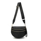 Oxford Cloth Crossbody Bag,Large Capacity Shell-Shaped Fanny Pack with Adjustable Strap(Black)