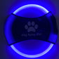 Blue LED Rechargeable Dog Flying Disc - Glow-in-the-Dark Pet Training Toy with Paw Design