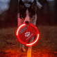 Colorful Light LED Rechargeable Dog Flying Disc - Glow-in-the-Dark Pet Training Toy with Paw Design