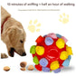 Rubber Snuffle Ball for Pets,Interactive Hollow Treat-Hiding Toy for Dogs and Cats(Orange)