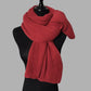 Red Imitation Cashmere Solid Scarf - Warm Winter Shawl for Men and Women