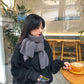 Khaki Imitation Cashmere Solid Scarf - Warm Winter Shawl for Men and Women