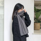 Khaki Imitation Cashmere Solid Scarf - Warm Winter Shawl for Men and Women