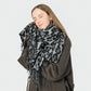 Stylish Animal Print Scarf - Warm Fall/Winter Shawl with Tassels, Imitation Cashmere(Khaki)