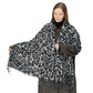 Stylish Animal Print Scarf - Warm Fall/Winter Shawl with Tassels, Imitation Cashmere(Khaki)