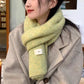Yellow Cozy Knit Scarf - Soft Wool-Blend Winter Neck Wrap, Warm and Stylish