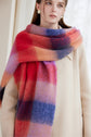 Winter Luxe Warm Oversized Scarf-Cozy Thick Plaid Wrap, European Chic Style(Yellow green plaid)