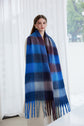 Winter Luxe Warm Oversized Scarf-Cozy Thick Plaid Wrap, European Chic Style(Yellow green plaid)