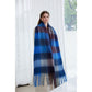 Winter Luxe Warm Oversized Scarf-Cozy Thick Plaid Wrap, European Chic Style(Dark blue plaid)