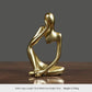 Nordic Abstract Resin Figurine - Modern Minimalist Home Decor Sculpture(Gold)