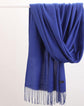 Luxe Soft Imitation Cashmere Scarf - Warm Solid Tone Shawl with Elegant Fringe(Royal blue)
