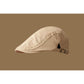 Retro Newsboy Cap - Unisex Vintage Flat Beret with Visor(Apricot )