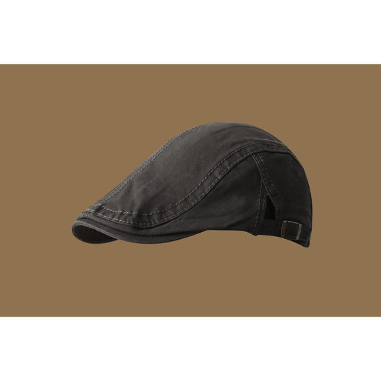 Retro Newsboy Cap - Unisex Vintage Flat Beret with Visor(Gray)