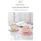 Hand-Painted Ceramic Coffee Cup and Saucer Set - Vintage Afternoon Tea(Swallow)