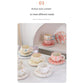 Hand-Painted Ceramic Coffee Cup and Saucer Set - Vintage Afternoon Tea(Red small florals)