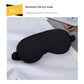 Luxury Satin Sleep Mask Gift Set,4-Piece with Pillowcase and Hair Accessories(Black)