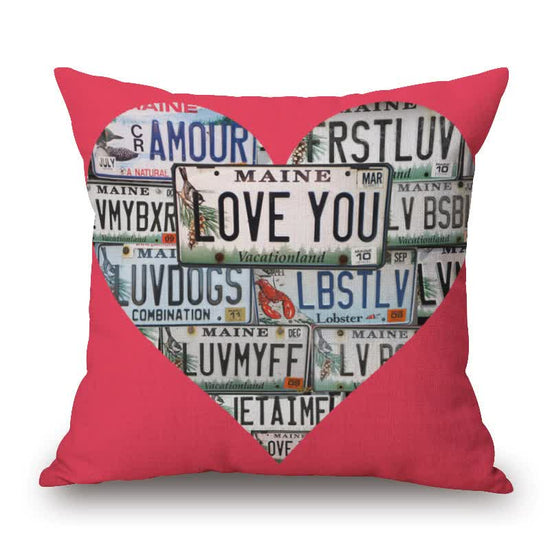 Pop Art Graphic Throw Pillow - Vintage Style Cushion for Home Decor(Pink)