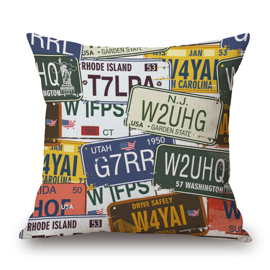 Pop Art Graphic Throw Pillow - Vintage Style Cushion for Home Decor(Colorful)